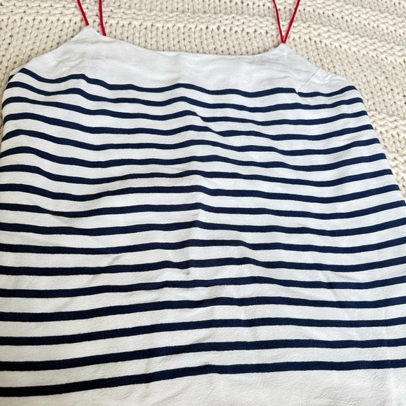 Banana Republic Women's Spaghetti Strap Tank Top Striped Print Size 0 - Picture 2 of 6